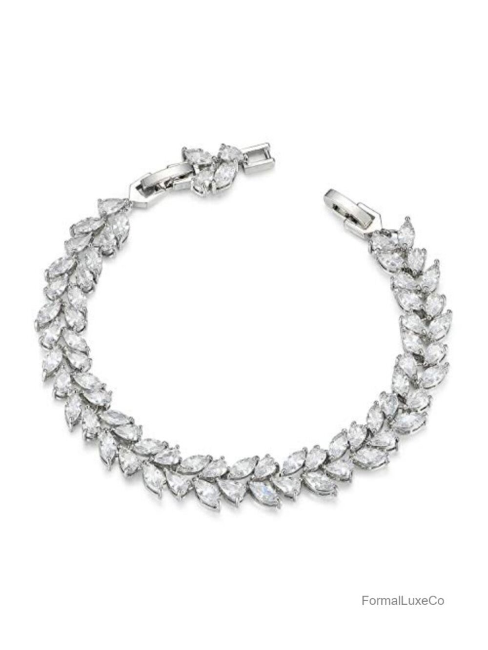 AAAA Marquise Cubic Zirconia Tennis Bracelet Bridal Wedding Jewelry Gift